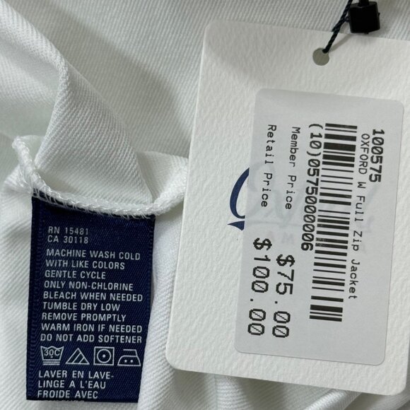 Oxford Golf Zip-Up Jacket White Womens Small - Picture 7 of 7